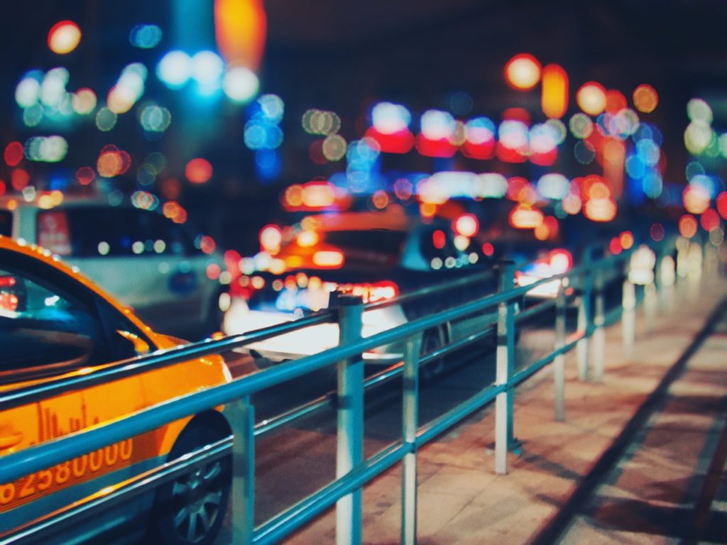 taxi at night