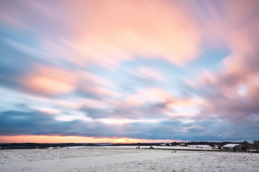 soft pastel long exposure sky