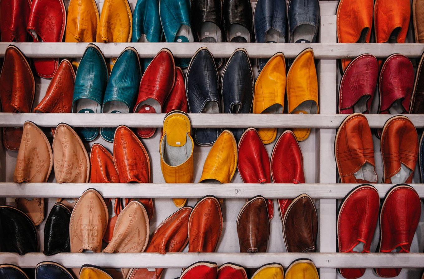 shoes colorful product photography