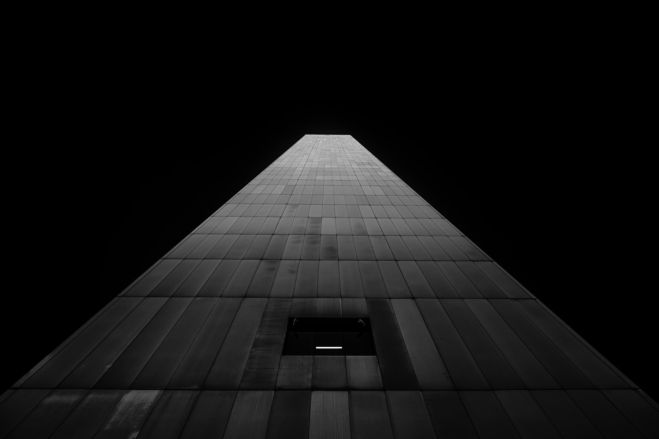 black and white perspective building