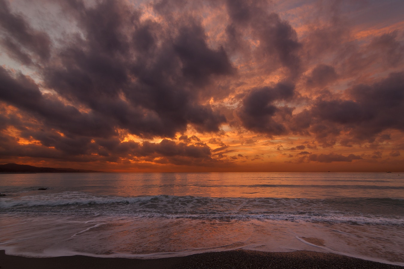 sunset over the sea