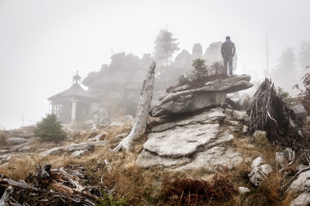 hazy rock autumn