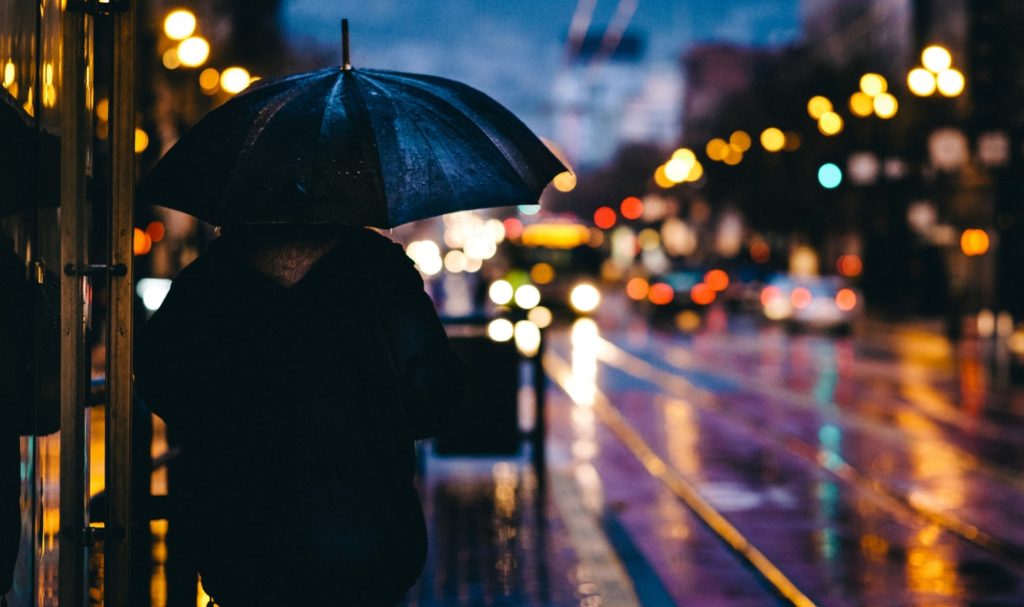 wet street at night