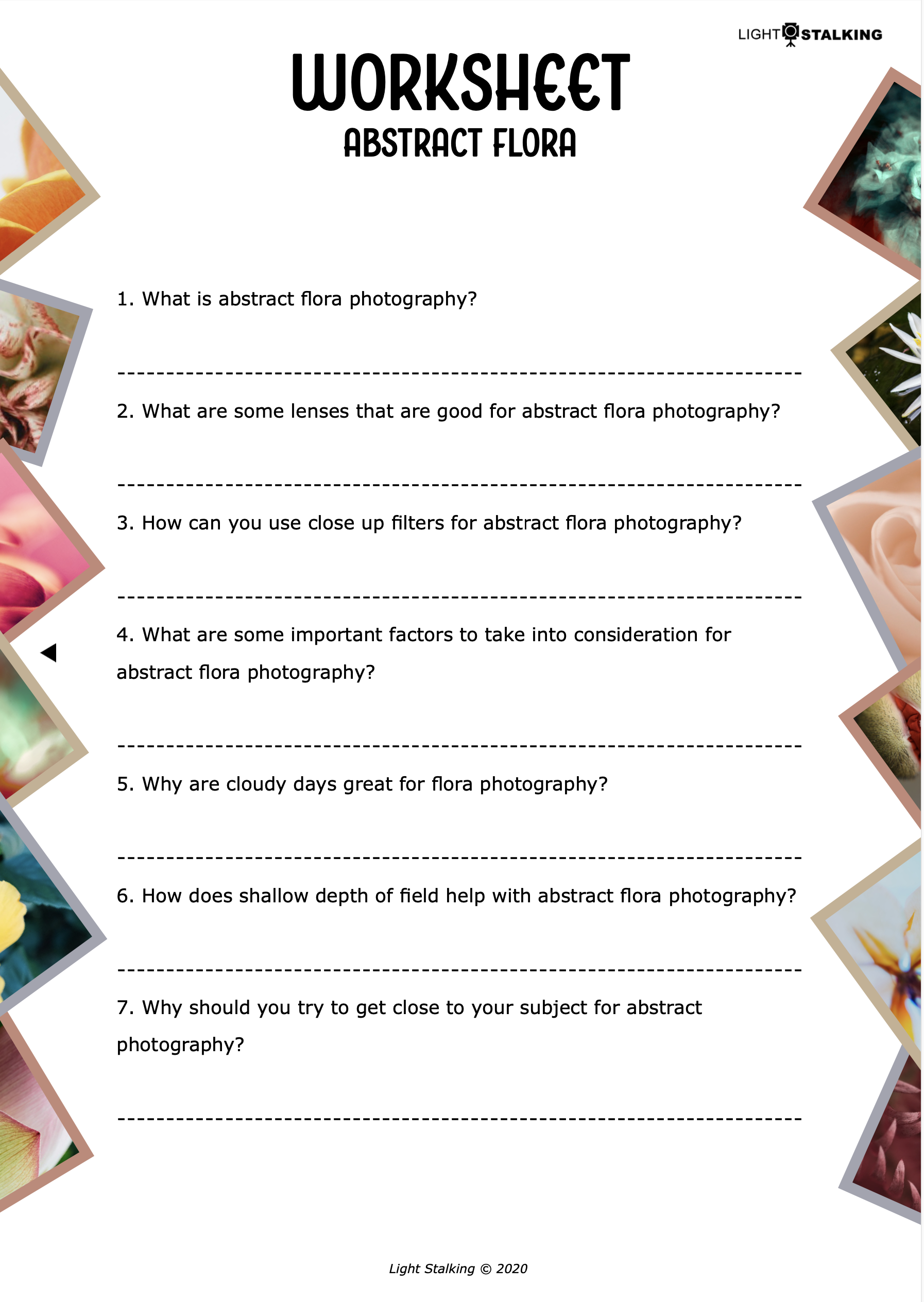 Creative Worksheet Questionnaire