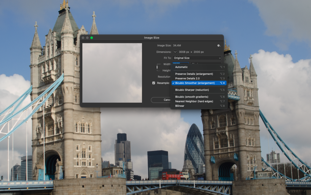 Abobe Photoshop enlarging tools