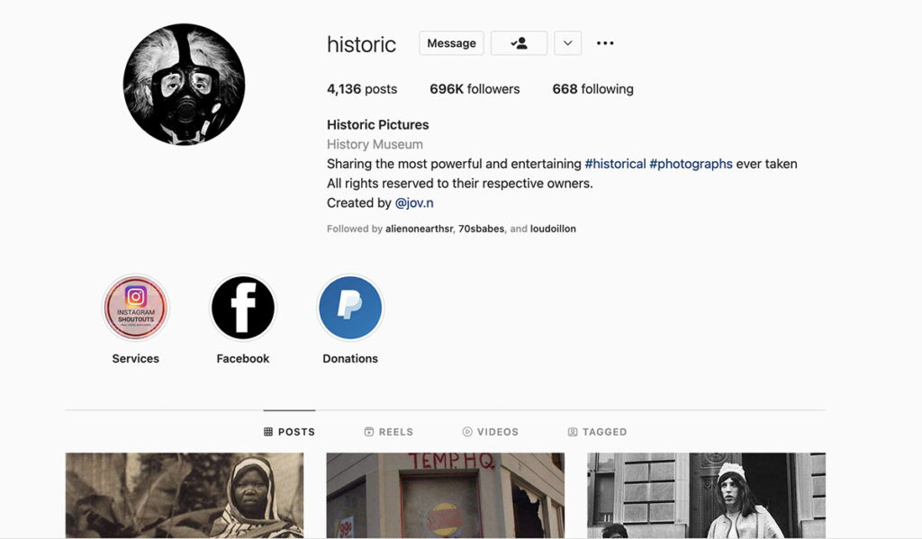 historic instagram vintage