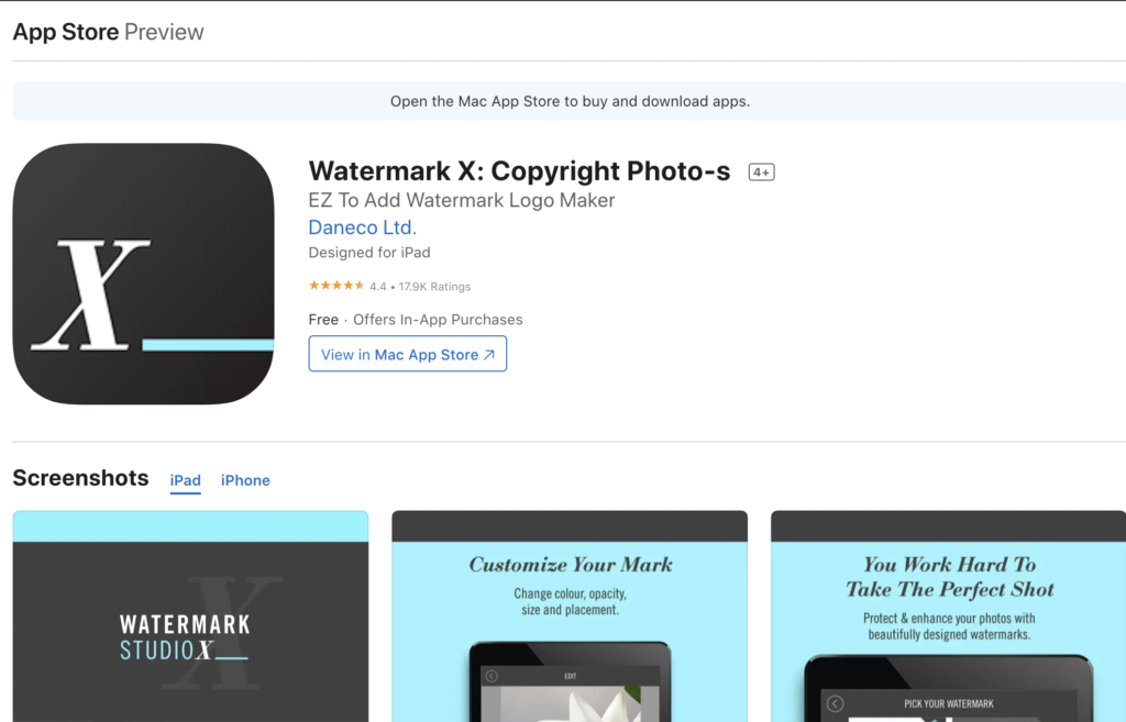 watermark x app