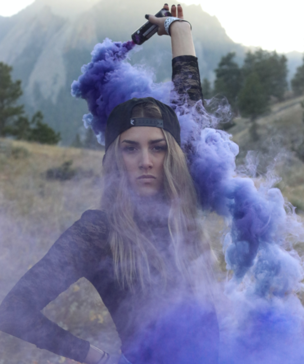 smoke bomb purple