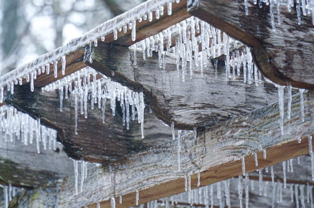 icicles on the roof