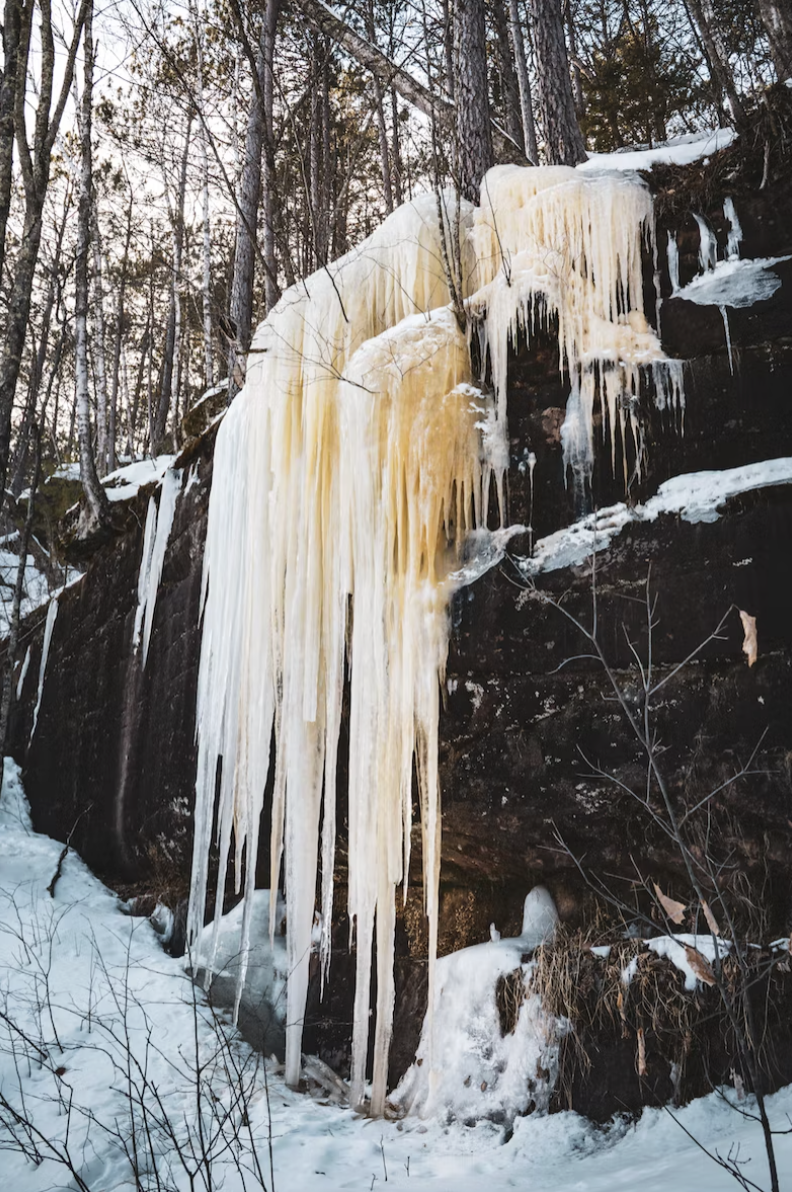 majestic icicles in nature