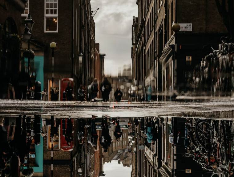 Unusual perspective street photography