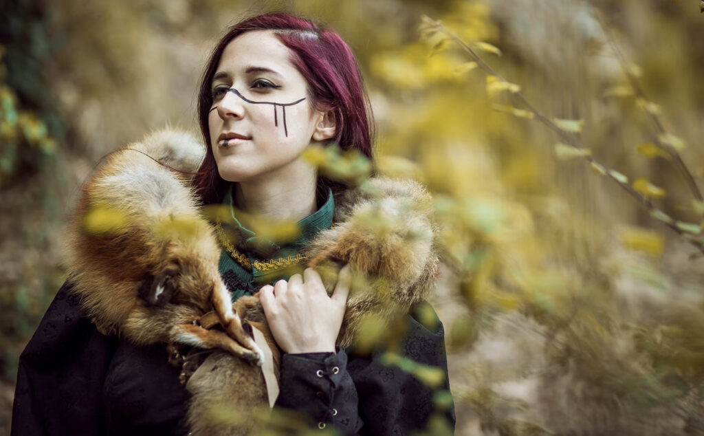 girl with a fox fantasy costume