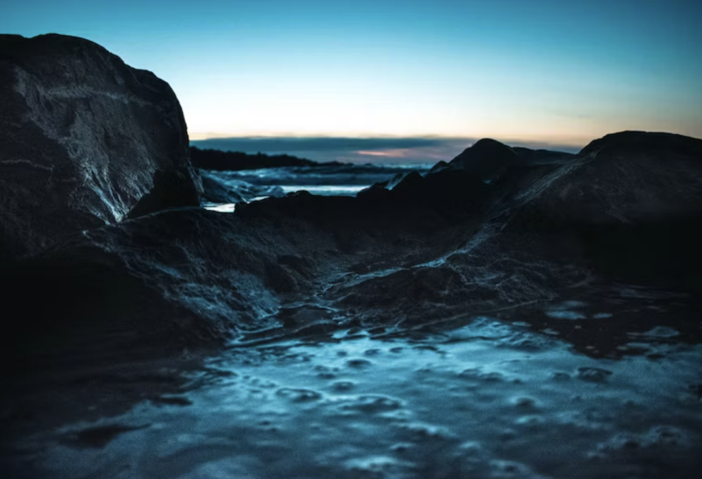 blue hour beach