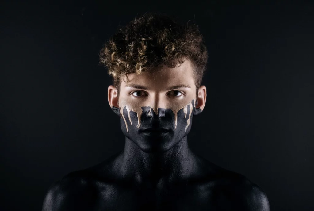 dramatic studio portrait