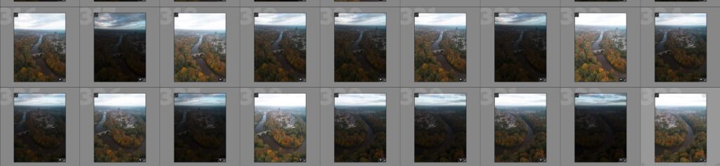 Screenshot of Adobe Lightroom featuring a series of images
