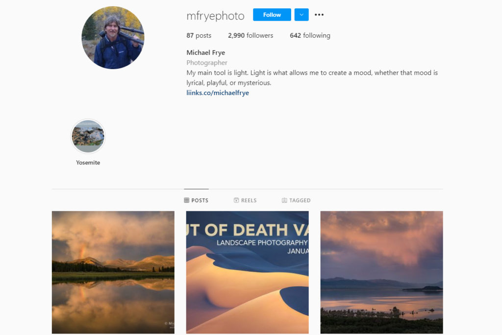 michael frye's insta