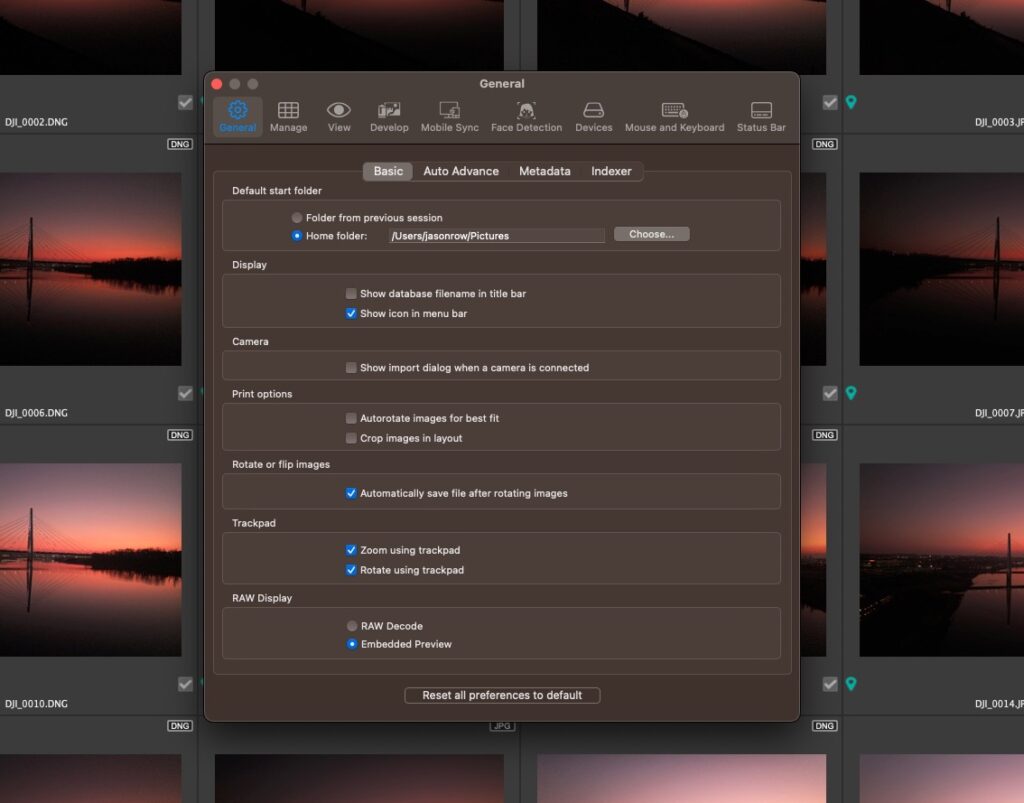 Screenshot of ACDSee Photo Studio setting panel