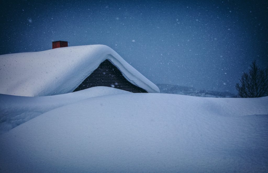 snow on the roof