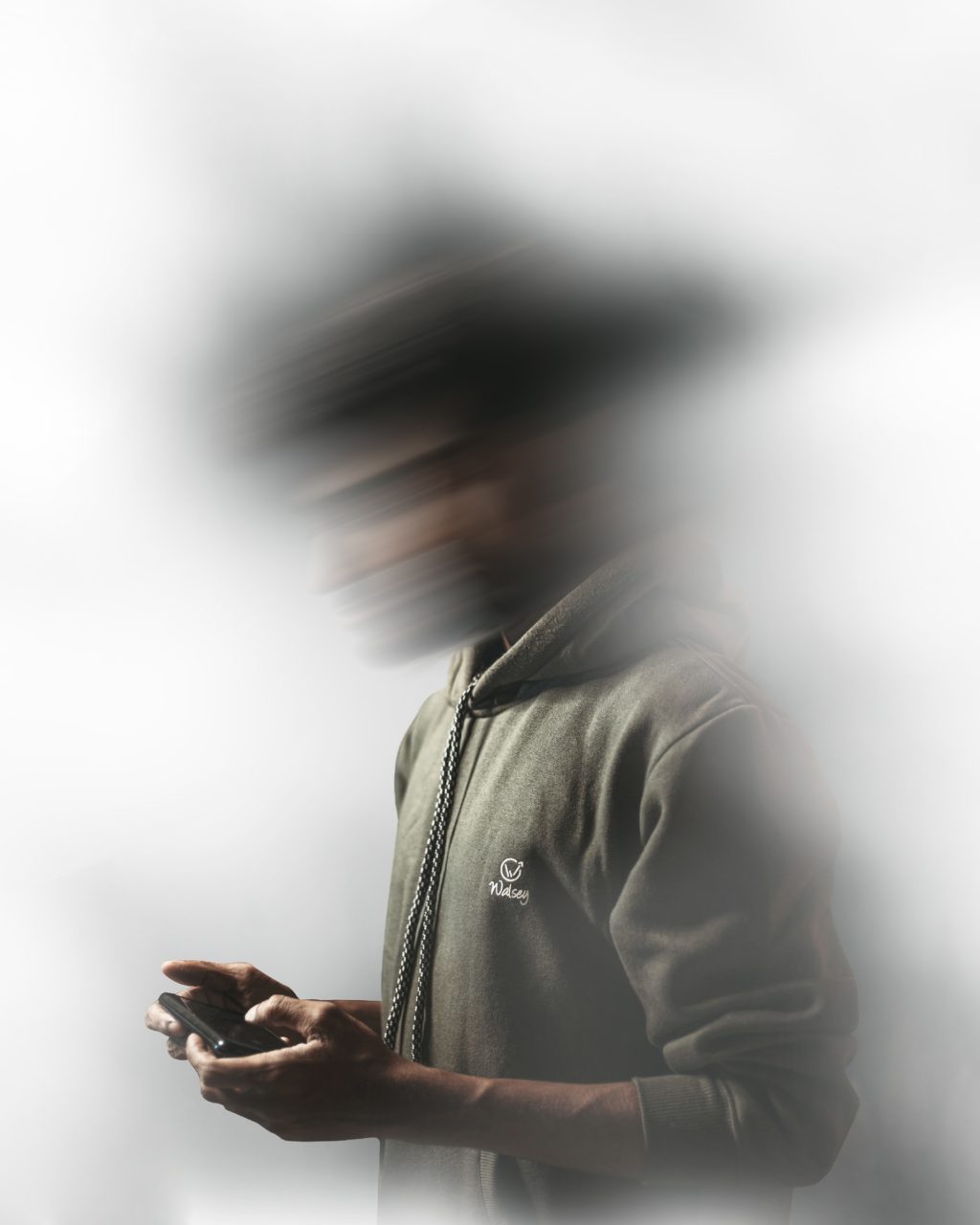 blurry self-portrait
