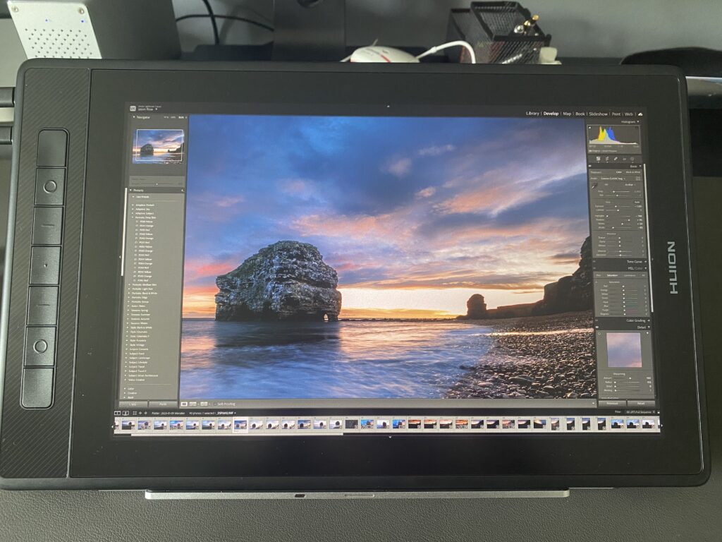 The Huion Kamvas Pro 13 pen displays in action