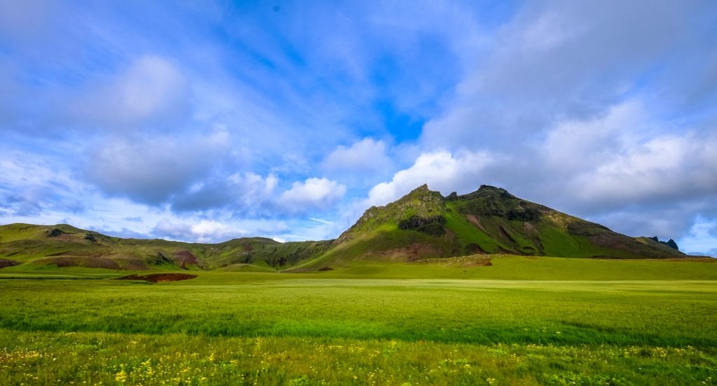 agriculture blue sky clouds countryside