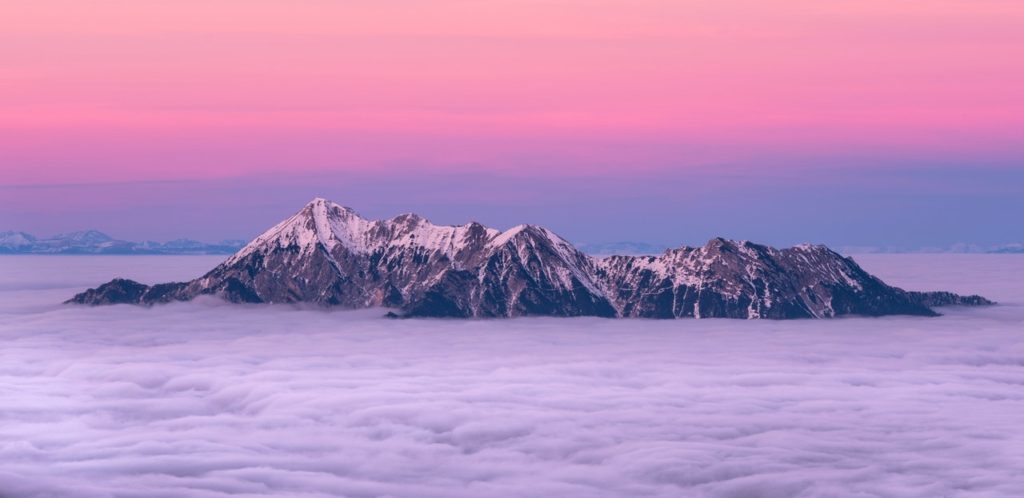 alps beautiful blue cold