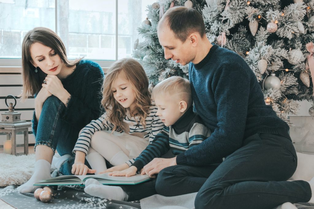 family by the window