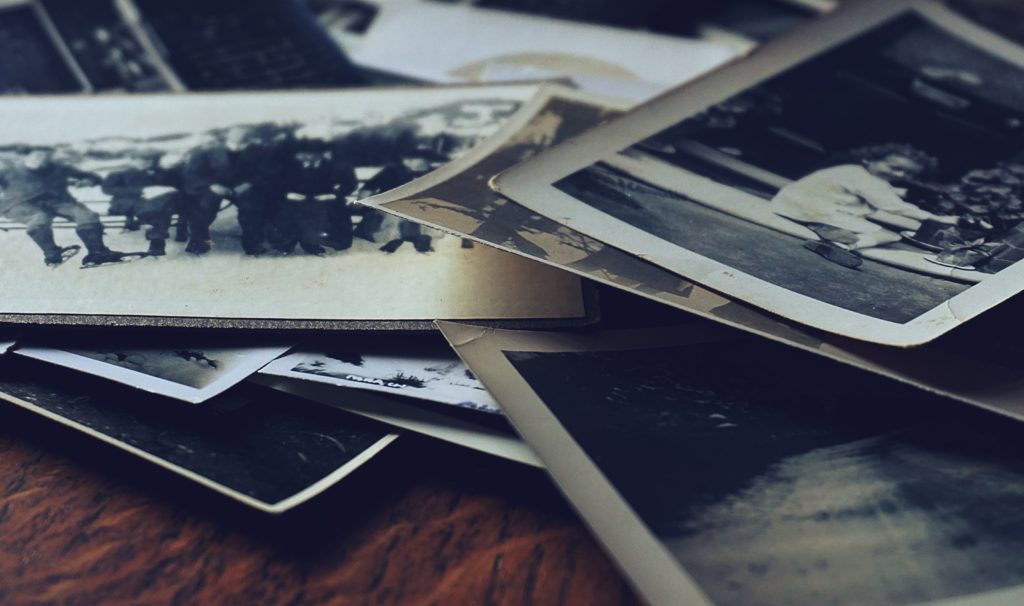 assorted photos on table