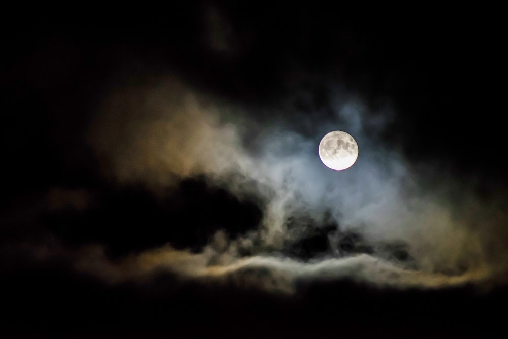 moon and clouds