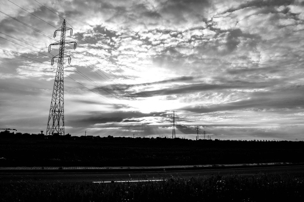 black and white clouds dark electricity