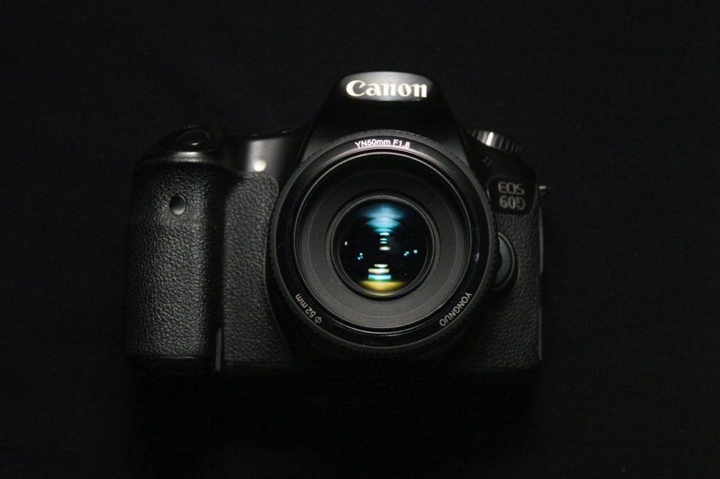black canon dslr camera