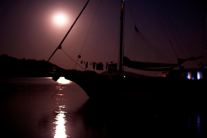 boat by night