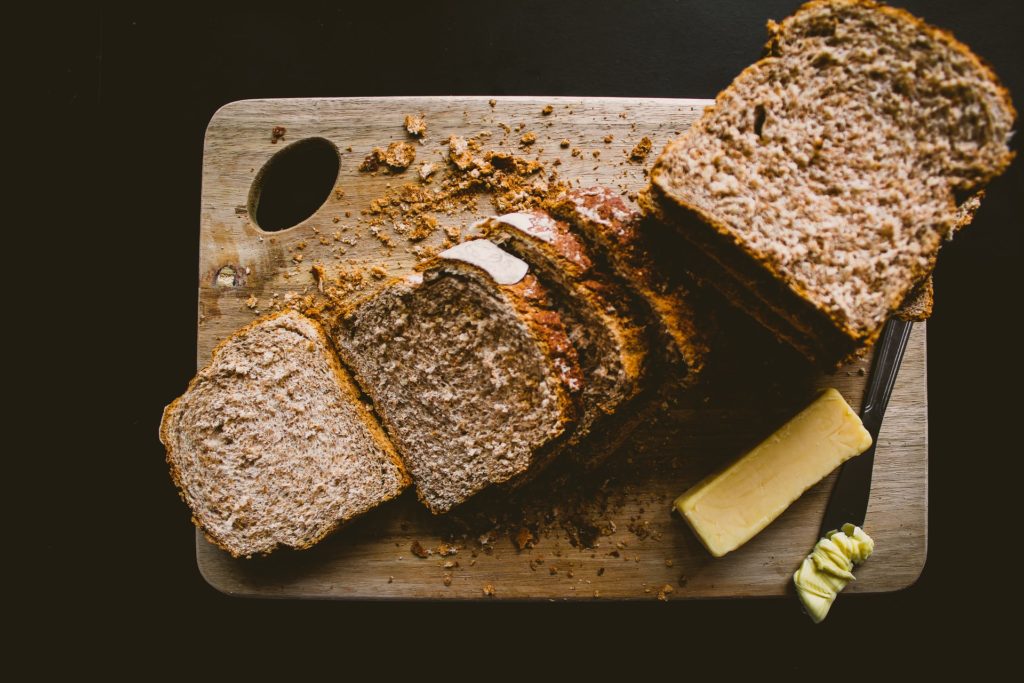 bread and butter lifestyle food photography
