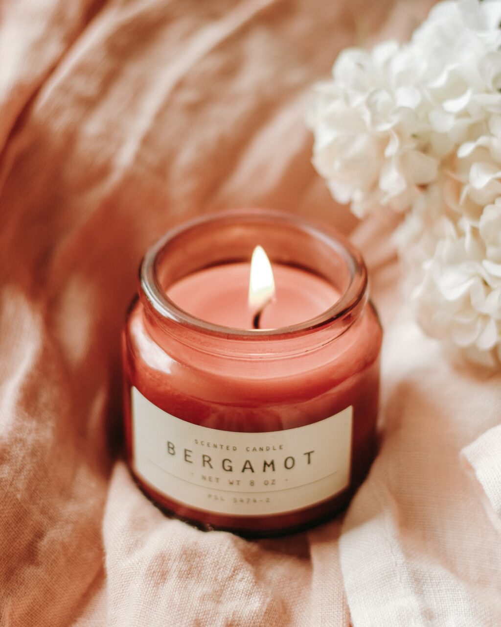 bergamot candle soft colors