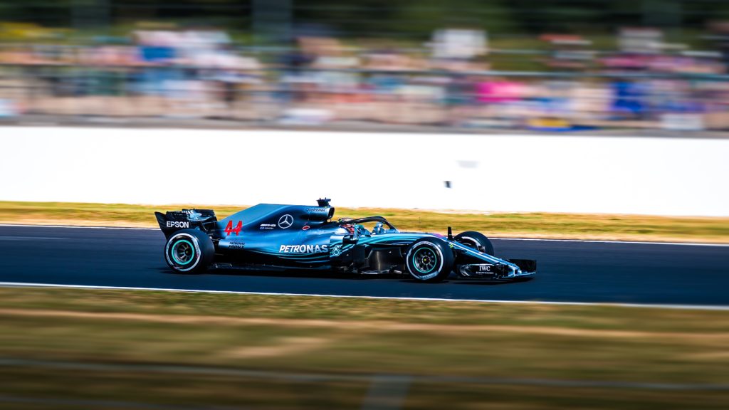 racing car panning shot 