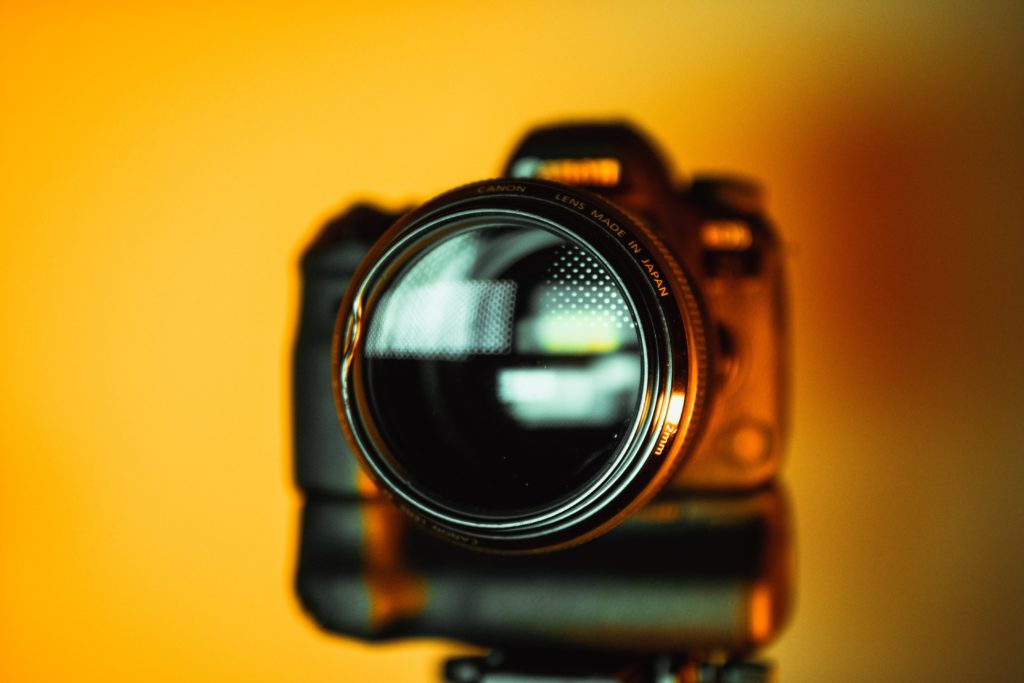 close up photo of dslr camera