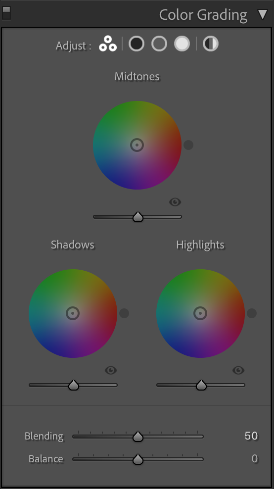 color grading panel