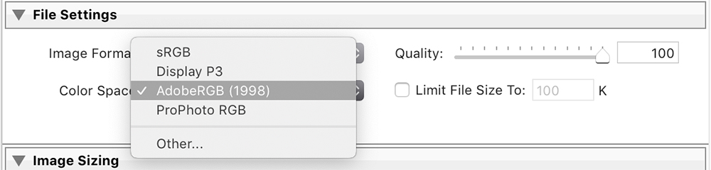 file settings for printing