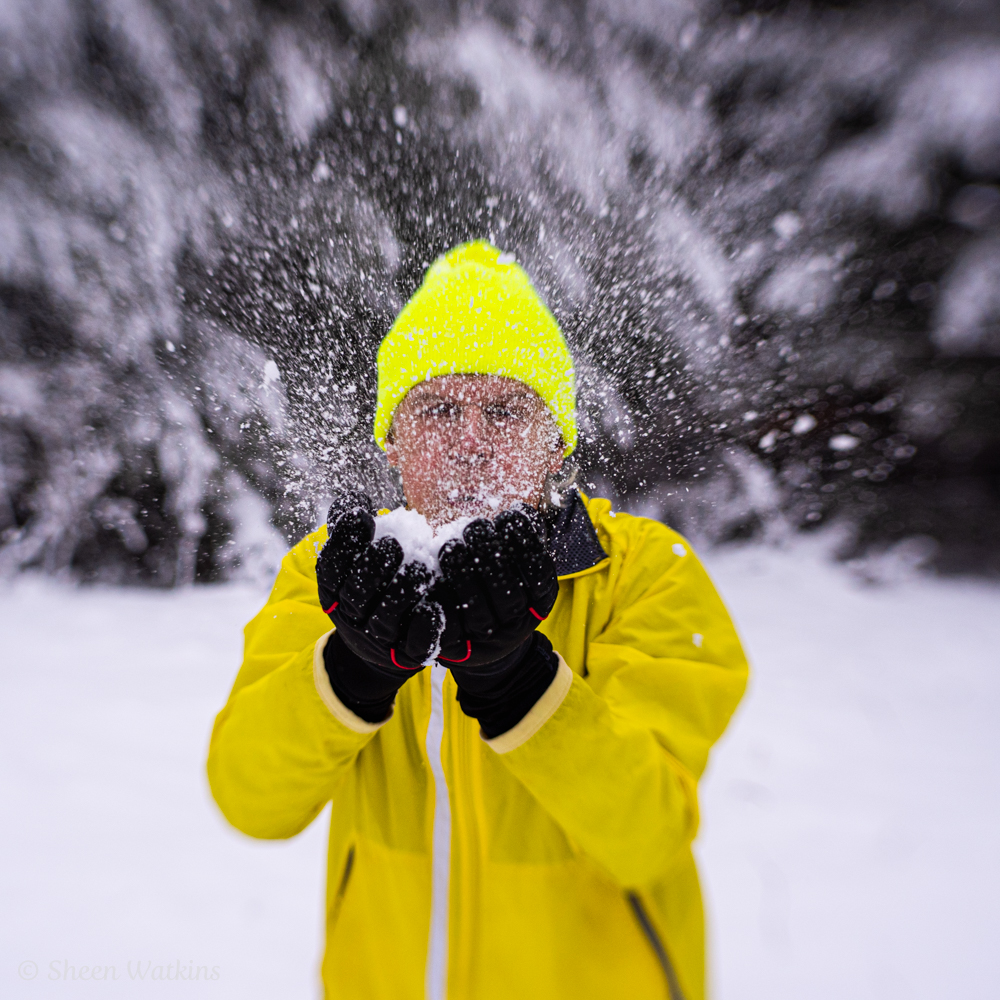 dave with snowball