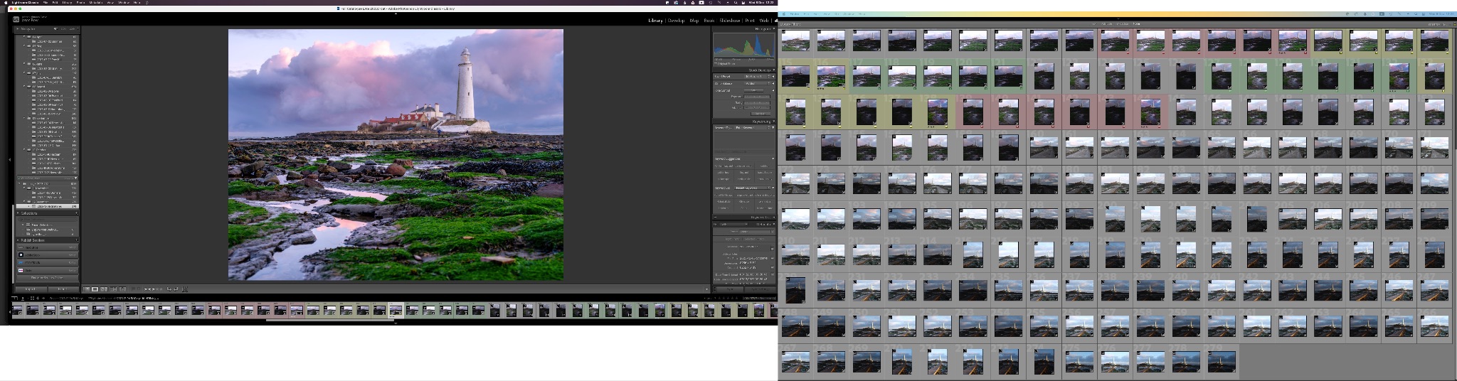 Dual screens in Adobe Lightroom