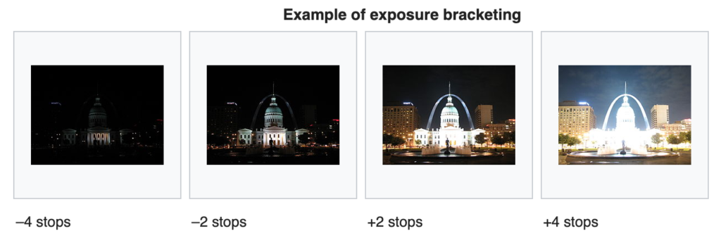 example for exposure bracketing