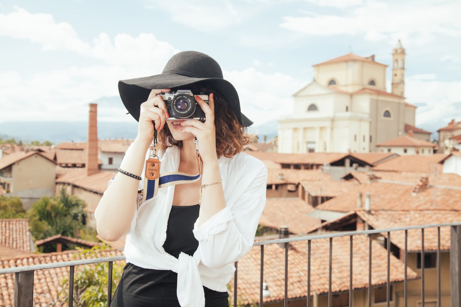 fashion person woman taking photo