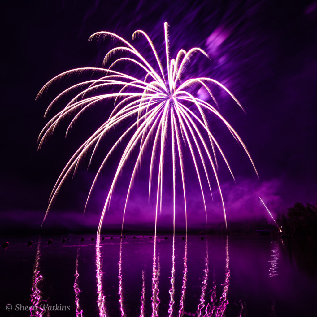 photographing fireworks