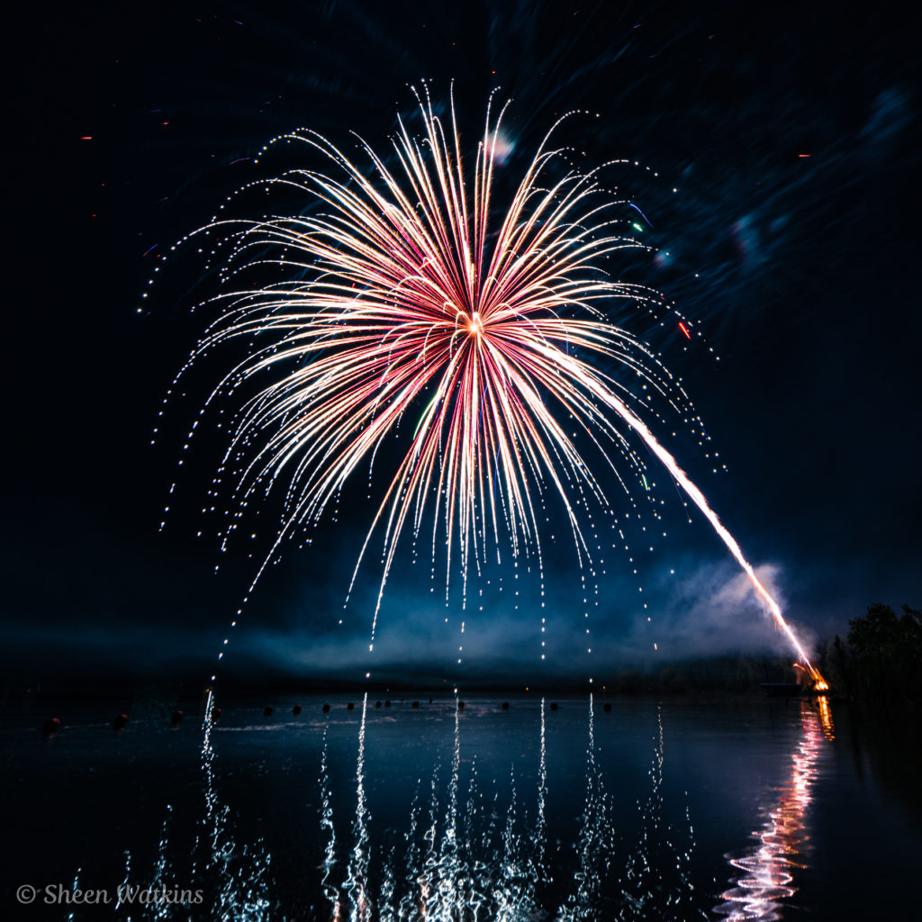 photographing fireworks