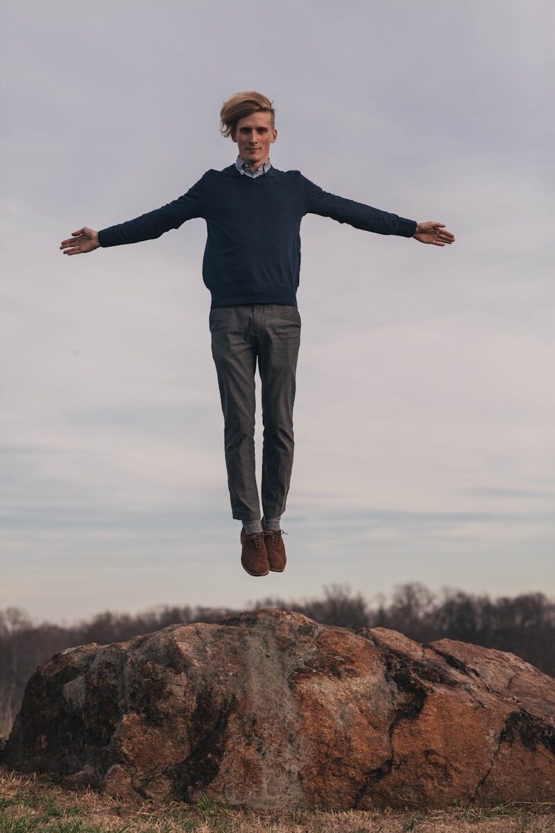 Creative levitation photography example