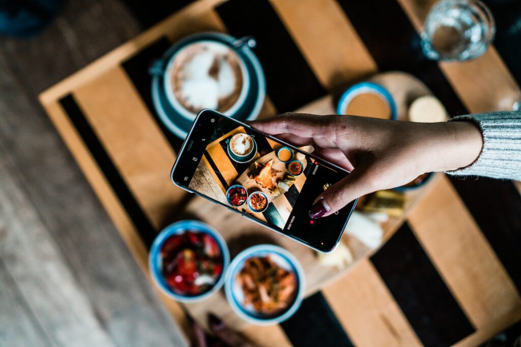 food photography background blur