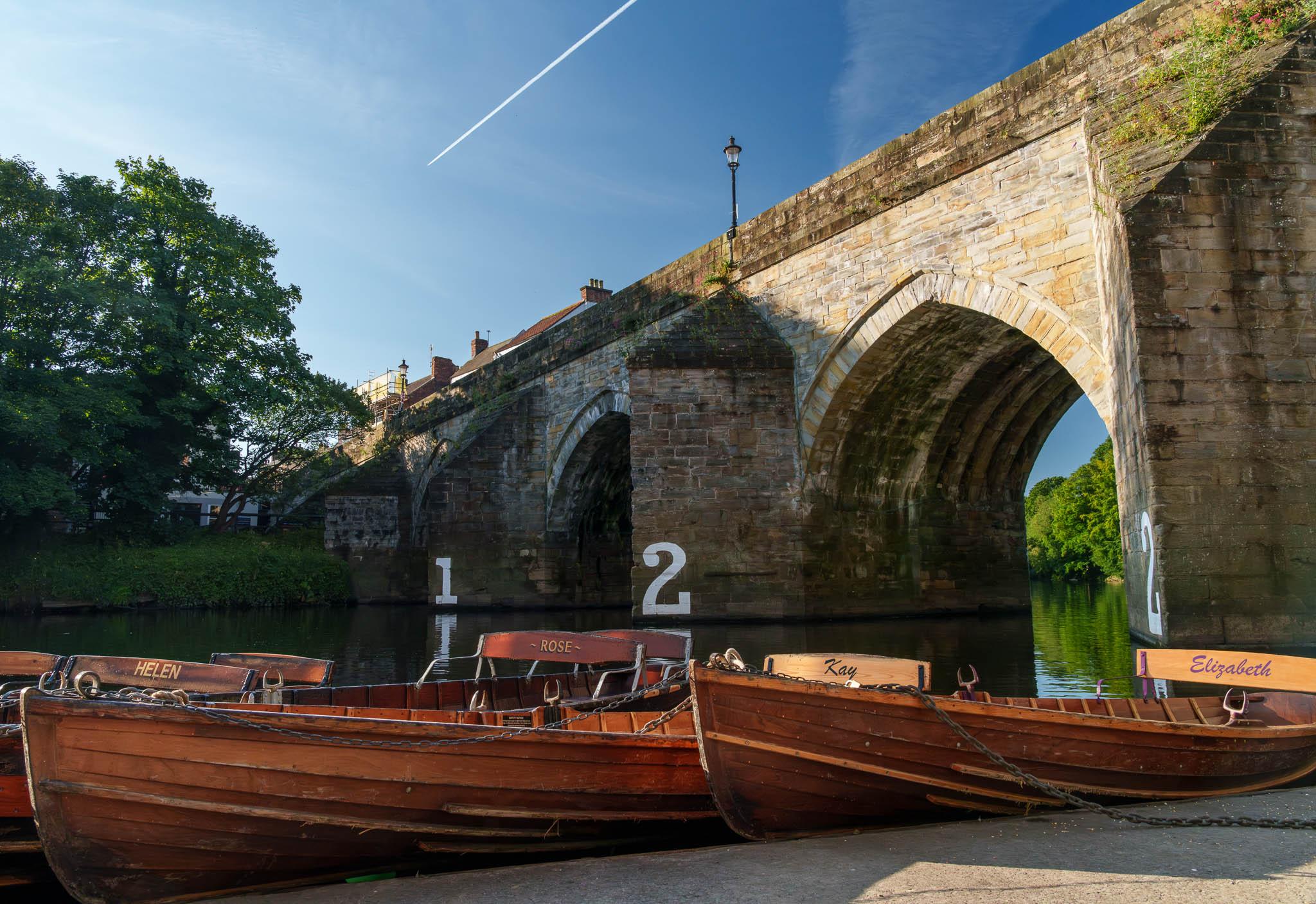 Framwellgate Bridge in Durham, UK