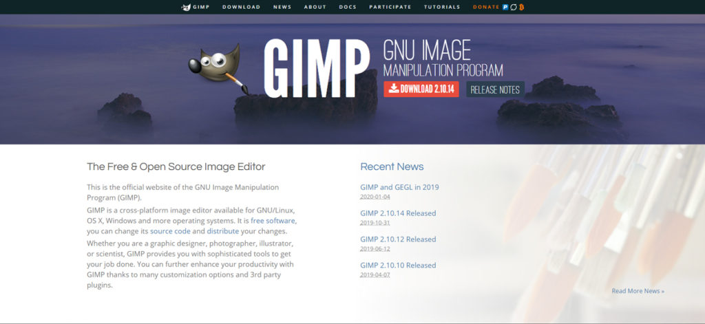 gimp homepage