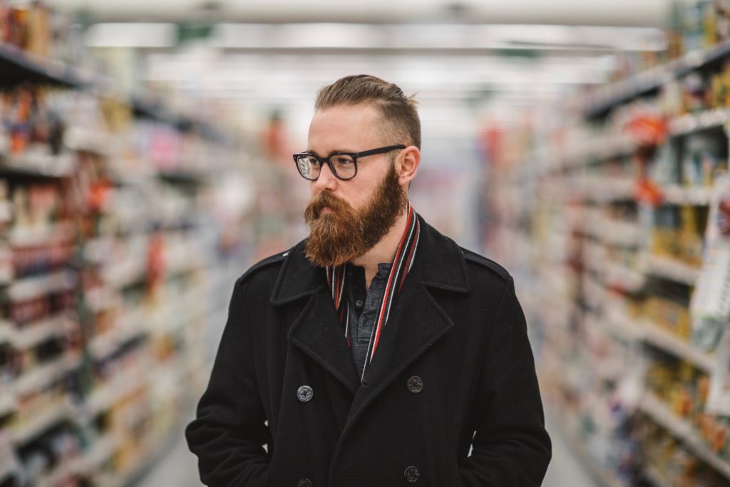 hipster in a store