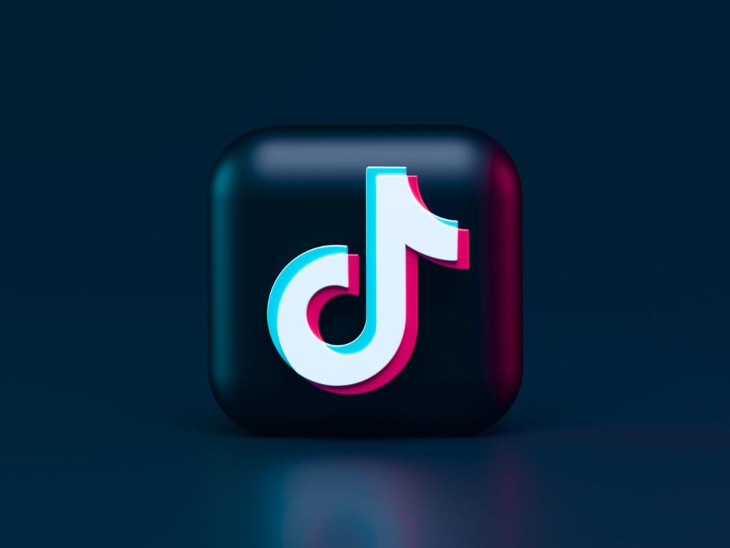 red and whites logo for TikTok